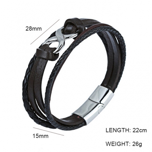 BC Wholesale Jewelry Fashion Leather Bracelet NO.#SJ6BB190349
