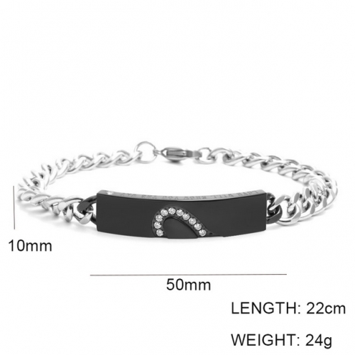 Wholesale Stainless Steel Jewelry ID Bracelets NO.#SJ6BBM215038