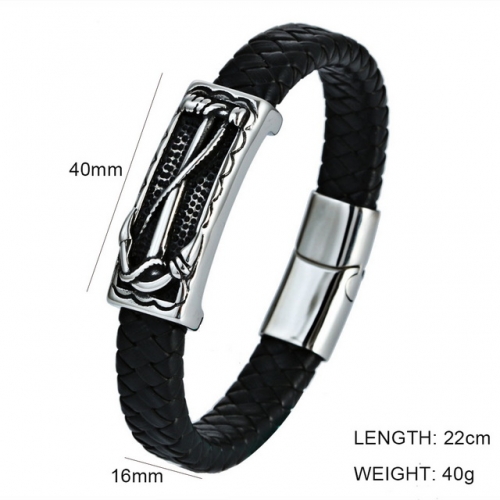 BC Wholesale Jewelry Fashion Leather Bracelet NO.#SJ6BB190190