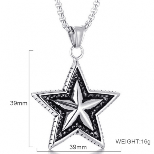 BC Wholesale Stainless Steel 316L Star Pendants Without Chain NO.#SJ6P2400