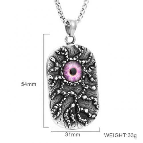 BC Jewelry Wholesale Stainless Steel 316L Evil Eye Pendant Without Chain NO.#SJ6PP2130001