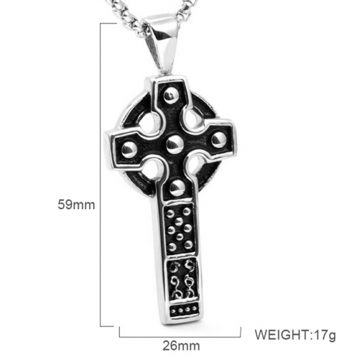 BC Wholesale Stainless Steel 316L Cross Pendant Without Chain NO.#SJ6PS250059