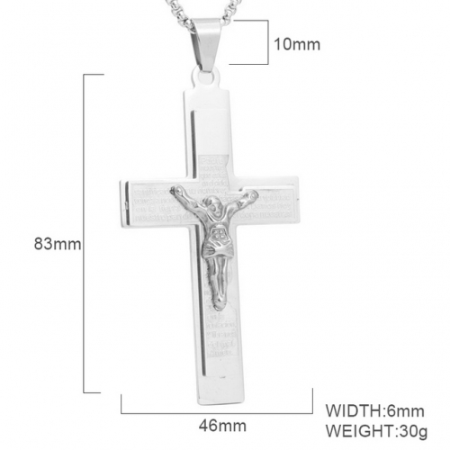 BC Wholesale Stainless Steel Jewelry Jesus Pendants Without Chain NO.#SJ6PS250005