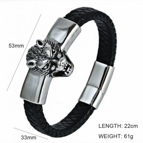 BC Wholesale Jewelry Animal Shape Leather Bracelet NO.#SJ6BB190289