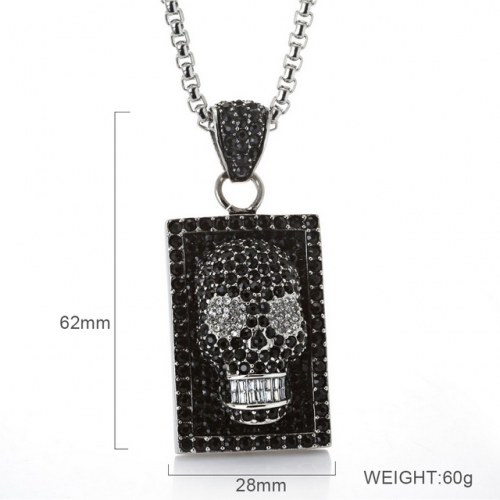 BC Wholesale Stainless Steel 316L Hot Skull Pendants Without Chain NO.#SJ6P213278