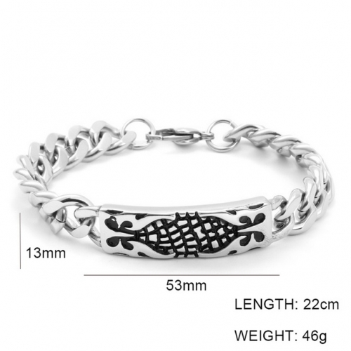 Wholesale Stainless Steel 316L Men's Bracelet NO.#SJ6BS250094