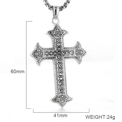 BC Wholesale Stainless Steel 316L Cross Pendant Without Chain NO.#SJ6PS274013