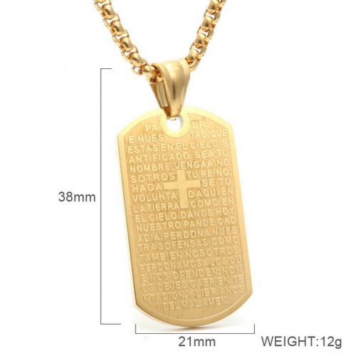 BC Wholesale Stainless Steel 316L Scripture Series Pendants Without Chain NO.#SJ6PG233691