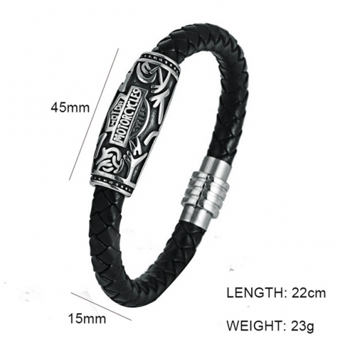 BC Wholesale Jewelry Fashion Leather Bracelet NO.#SJ6BB190065