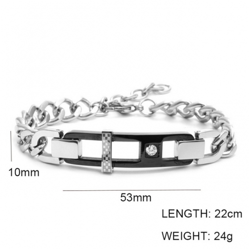 Wholesale Stainless Steel Jewelry ID Bracelets NO.#SJ6BBM215036