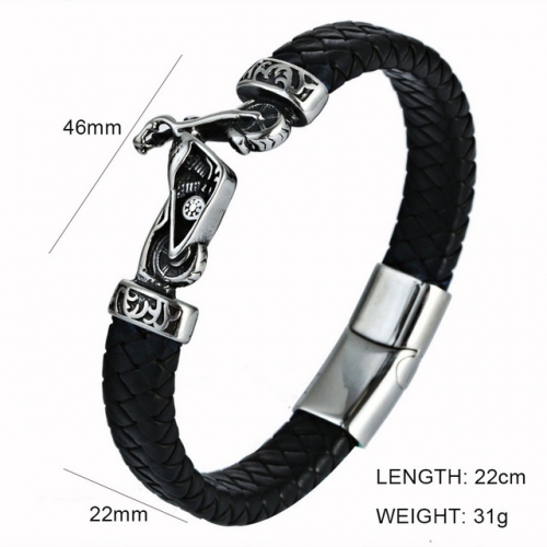 BC Wholesale Jewelry Fashion Leather Bracelet NO.#SJ6BB190269