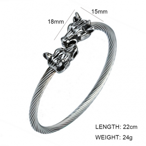 BC Jewelry Wholesale Jewelry Steel Cable Bangles NO.#SJ6BS190170