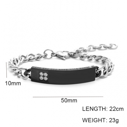 Wholesale Stainless Steel Jewelry ID Bracelets NO.#SJ6BBM215041