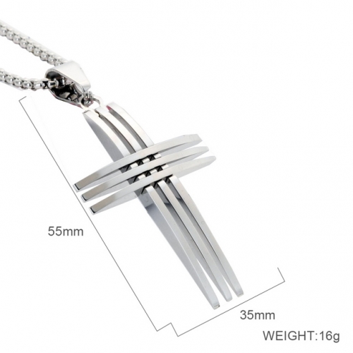 BC Wholesale Stainless Steel 316L Cross Pendant Without Chain NO.#SJ6PS231778