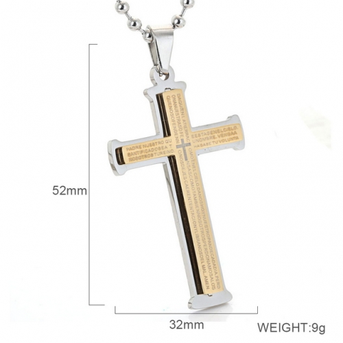 BC Wholesale Stainless Steel 316L Scripture Series Pendants Without Chain NO.#SJ6PG231873
