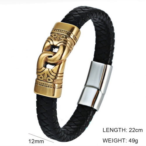 BC Wholesale Jewelry Fashion Leather Bracelet NO.#SJ6BB190311