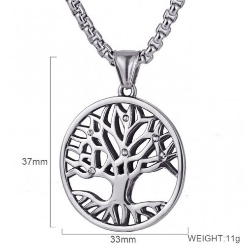 BC Wholesale Stainless Steel Jewelry Tree Shape Pendant Without Chain NO.#SJ6P114080