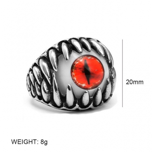 BC Wholesale Jewelry Stainless Steel 316L Evil Eye Rings NO.#SJ6RSR213001