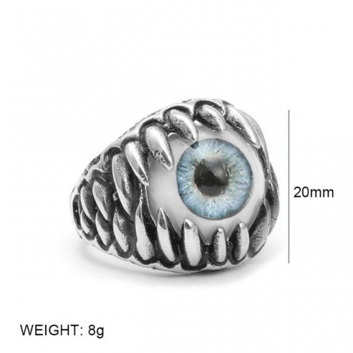 BC Wholesale Jewelry Stainless Steel 316L Evil Eye Rings NO.#SJ6RSG213001