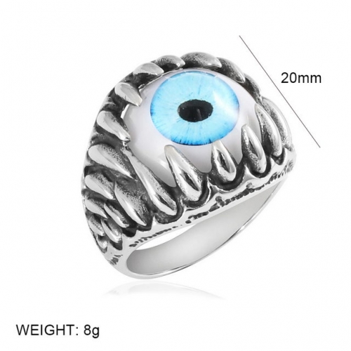 BC Wholesale Jewelry Stainless Steel 316L Evil Eye Rings NO.#SJ6RSK213001