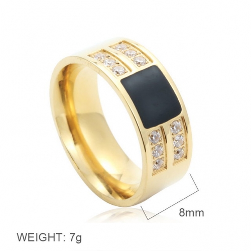 BC Wholesale Stainless Steel 316L Small CZ Rings NO.#SJ6RG24057