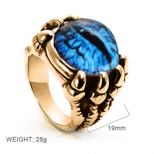 BC Wholesale Jewelry Stainless Steel 316L Evil Eye Rings NO.#SJ6RGC24007