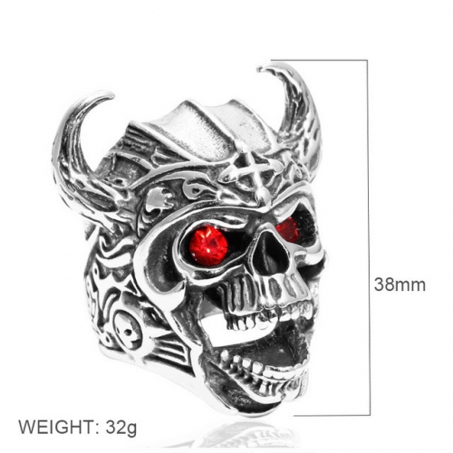 BC Jewelry Wholesale Stainless Steel 316L Skull Rings NO.#SJ6RSR24021