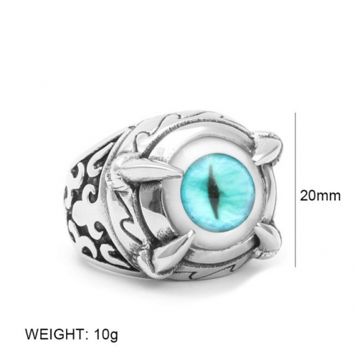 BC Wholesale Jewelry Stainless Steel 316L Evil Eye Rings NO.#SJ6RSD213002