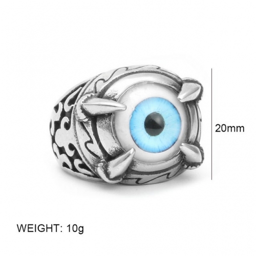 BC Wholesale Jewelry Stainless Steel 316L Evil Eye Rings NO.#SJ6RSK213002