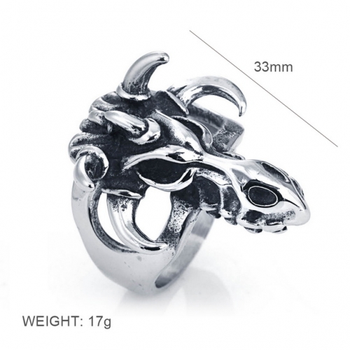 BC Jewelry Wholesale Stainless Steel 316L Skull Rings NO.#SJ6RS1372