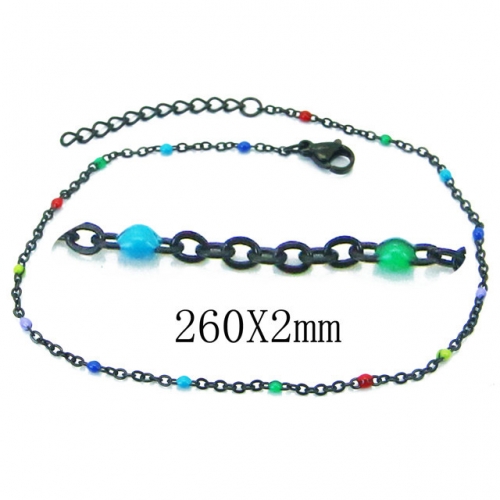 Wholesale Stainless Steel 316L Fashion Anklets NO.#BC70B0614JS