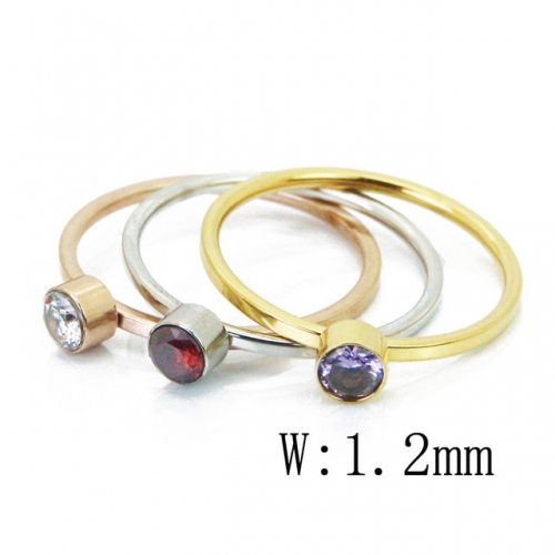 BC Jewelry Wholesale Stainless Steel 316L Jewelry Stack Ring Set NO.#BC15R1546HZP