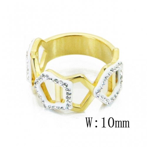 BC Jewelry Wholesale Stainless Steel 316L Small CZ Rings NO.#BC19R0744HHW