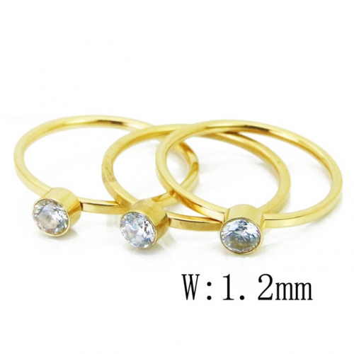 BC Jewelry Wholesale Stainless Steel 316L Jewelry Stack Ring Set NO.#BC15R1529HH4