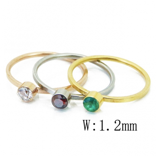 BC Jewelry Wholesale Stainless Steel 316L Jewelry Stack Ring Set NO.#BC15R1540HSP