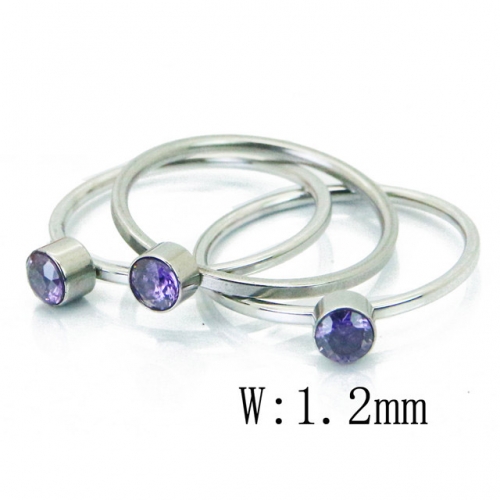 BC Jewelry Wholesale Stainless Steel 316L Jewelry Stack Ring Set NO.#BC15R1522PPQ