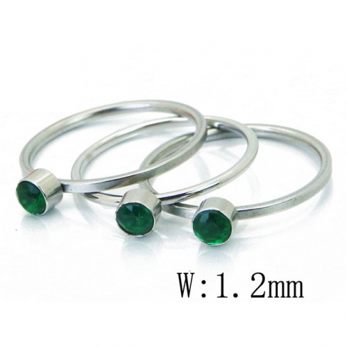 BC Jewelry Wholesale Stainless Steel 316L Jewelry Stack Ring Set NO.#BC15R1519P9