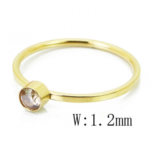 BC Jewelry Wholesale Stainless Steel 316L Small CZ Rings NO.#BC15R1503JOE