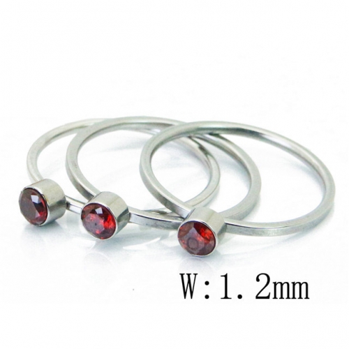 BC Jewelry Wholesale Stainless Steel 316L Jewelry Stack Ring Set NO.#BC15R1518PP