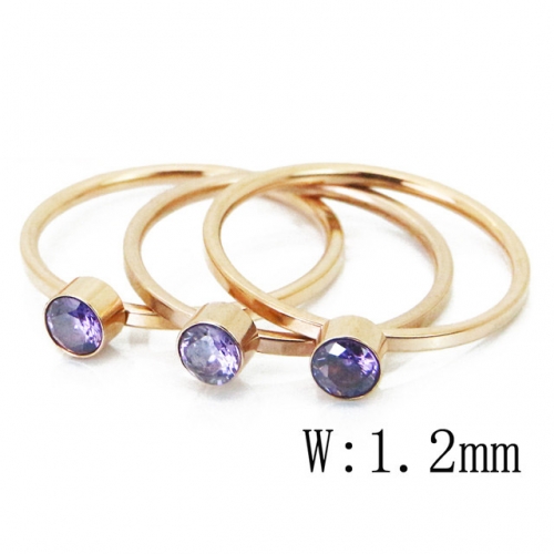 BC Jewelry Wholesale Stainless Steel 316L Jewelry Stack Ring Set NO.#BC15R1532HHK