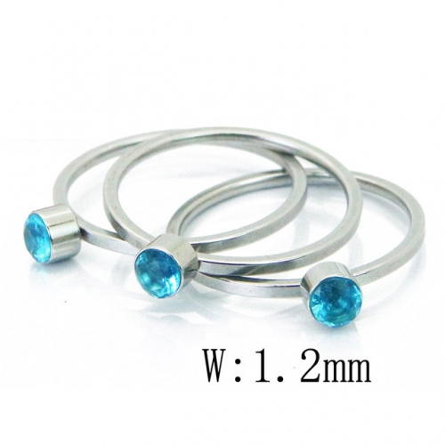 BC Jewelry Wholesale Stainless Steel 316L Jewelry Stack Ring Set NO.#BC15R1520PPE