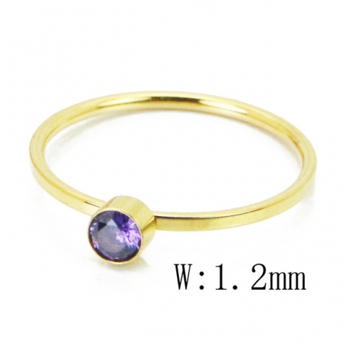 BC Jewelry Wholesale Stainless Steel 316L Small CZ Rings NO.#BC15R1500JO