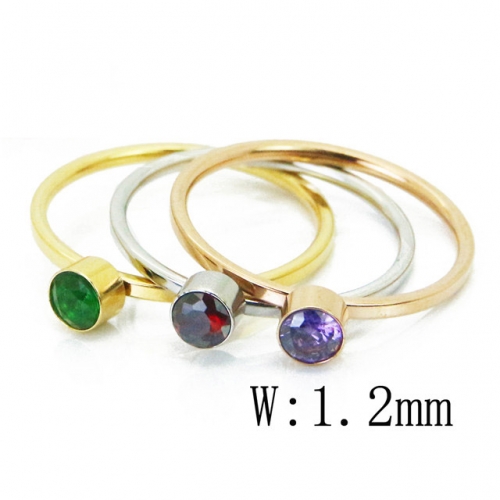 BC Jewelry Wholesale Stainless Steel 316L Jewelry Stack Ring Set NO.#BC15R1539HBP