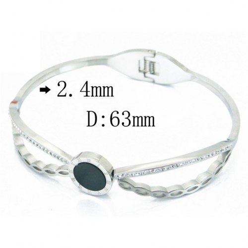 BC Wholesale 316L Stainless Steel Jewelry Bangle NO.#BC09B1085HKR