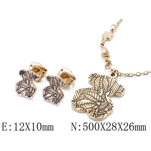 BC Wholesale Stainless Steel 316L Fashion Jewelry Sets NO.#BC21S0225IMR