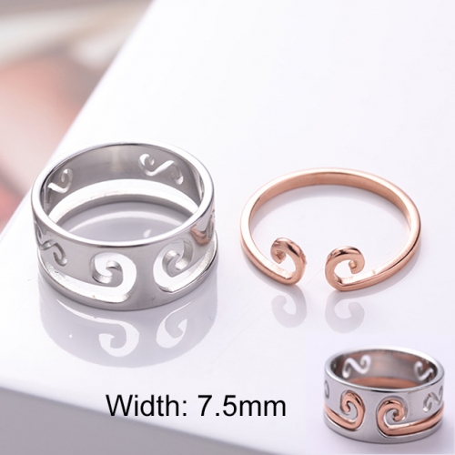 BC Jewelry Wholesale Stainless Steel 316L Jewelry Stack Ring Set NO.#BSJ41R095