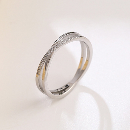 BC Jewelry Wholesale Stainless Steel 316L CZ Rings NO.#SJ41R170