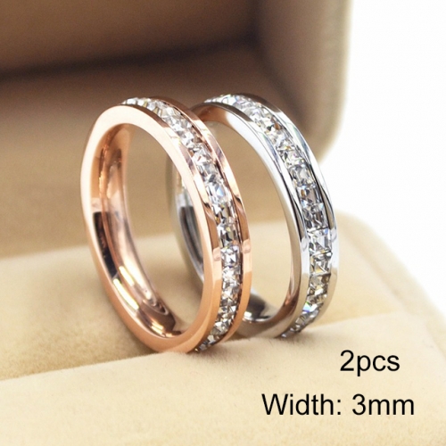 BC Jewelry Wholesale Stainless Steel 316L Jewelry Stack Ring Set NO.#BSJ41R175