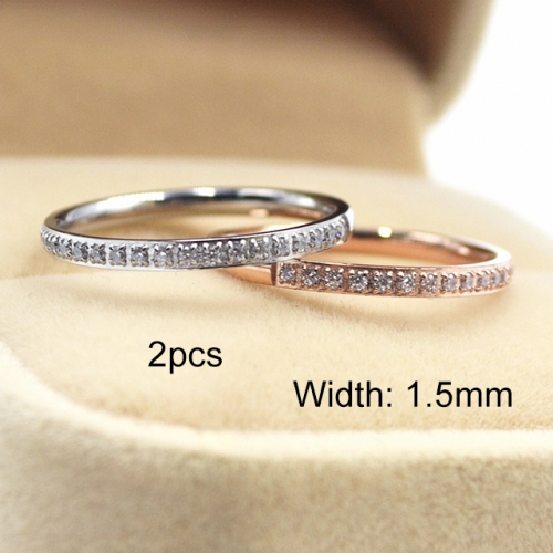 BC Jewelry Wholesale Stainless Steel 316L Jewelry Stack Ring Set NO.#SJ41R3004