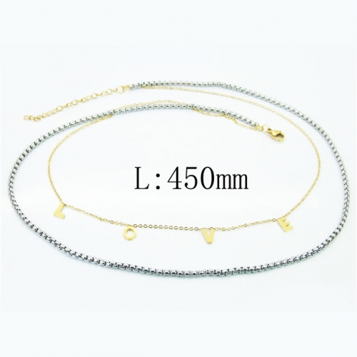 BC Wholesale Stainless Steel 316L Jewelry Necklace NO.#BC92N0324PQ